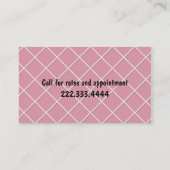 白いプードル犬のトリマーの名刺 名刺 (裏面)