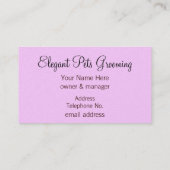 白いプードル(カップケーキ付き) 名刺 (裏面)