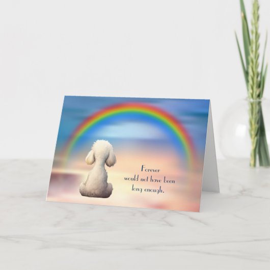 白いプードル(バックビュー)の同情カードの紛失 シーズンカード (正面)