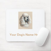 白いプードル マウスパッド (マウス)