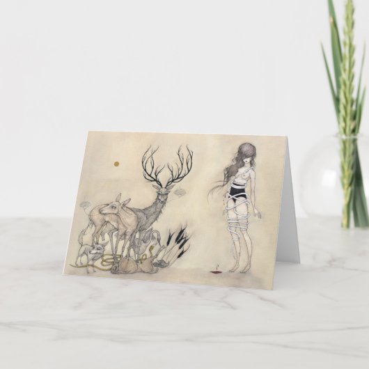 白いヘビ-挨拶状 カード (正面)