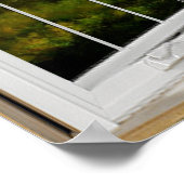 白いベイウィンドウ幻想の森のパス ポスター (角)