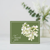 白いベジーンラン緑の背景ありがとう ポストカード (スタンド正面)