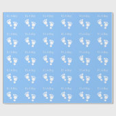 白いベビーの足-それは男の子のギフトです ラッピングペーパー (フラット)