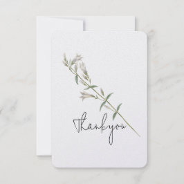 白いベルフラワーステムサンキュー サンキューカード