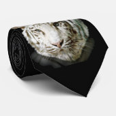 白いベンガルトラのタイ ネクタイ (ロール)