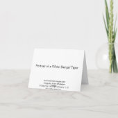 白いベンガルトラのポートレート カード (裏面)