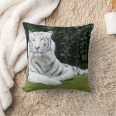 白いベンガルトラ クッション (ブランケット)