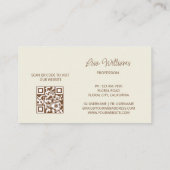 白いベージュ3Dの花 名刺 (裏面)