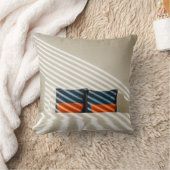 白いベ赤と白ッドの黒い格子縞の織物 クッション (ブランケット)