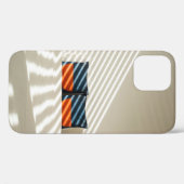 白いベ赤と白ッドの黒い格子縞の織物 Case-Mate iPhoneケース (裏面 (横))