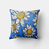 白いペダルのある花 クッション (裏面)