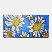 白いペダルのある花 デスクマット (正面)