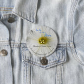 白いペチュニアの花のクローズアップの写真の名札 缶バッジ (インサイチュ)