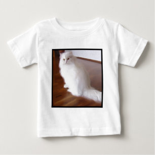 白いペルシャのベビーのワイシャツ ベビーTシャツ