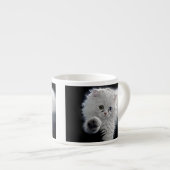 白いペルシャの子ネコ エスプレッソカップ (正面右)