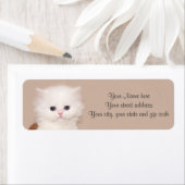 白いペルシャの子ネコ ラベル (インサイチュ)