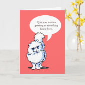 『白いペルシャ猫話のごカスタム挨拶』 カード (黄色い花)