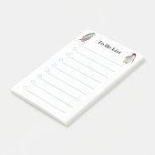 白いペンギンがリストに並ぶ ポストイット (アングル)