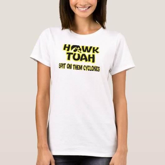 白いホークのツヤが彼らに唾を吐シンプルく Tシャツ (正面)