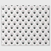 白いボウリングボールとピン ラッピングペーパー (フラット)