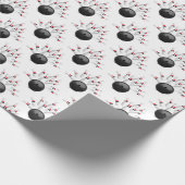 白いボウリングボールとピン ラッピングペーパー (角)