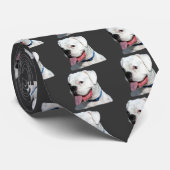 白いボクサーのタイ ネクタイ (ロール)