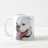 白いボクサーのマグ コーヒーマグカップ (左)