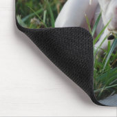 白いボクサーの子犬 マウスパッド (コーナー)