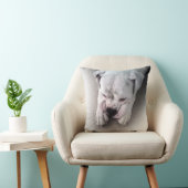 白いボクサーの枕 クッション (椅子)