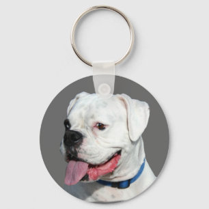 白いボクサーのkeychain キーホルダー