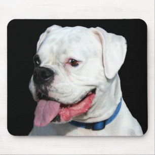 白いボクサーのmousepad マウスパッド