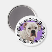 白いボクサー写真 マグネット (正面/裏面)