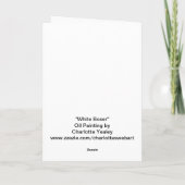 白いボクサー犬の芸術の挨拶状 カード (裏面)