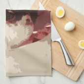 白いボクサー犬 キッチンタオル (四つ折り)