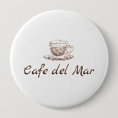 白いボタン 缶バッジ (正面)