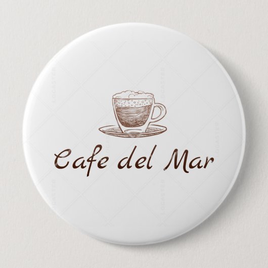 白いボタン 缶バッジ (正面)