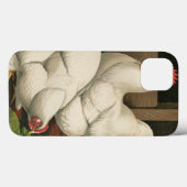 白いボーダーが付いている鶏小屋の外のオンドリ及び雌鶏 Case-Mate iPhoneケース (裏面 (横))