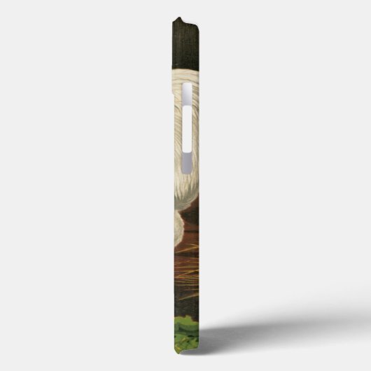 白いボーダーが付いている鶏小屋の外のオンドリ及び雌鶏 Case-Mate iPhoneケース (裏面 / 左)