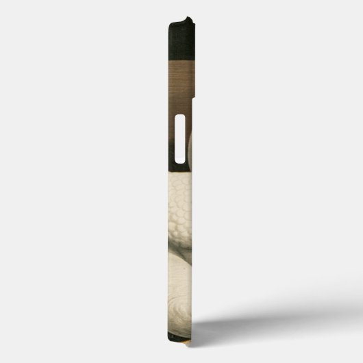 白いボーダーが付いている鶏小屋の外のオンドリ及び雌鶏 Case-Mate iPhoneケース (裏面 / 右)