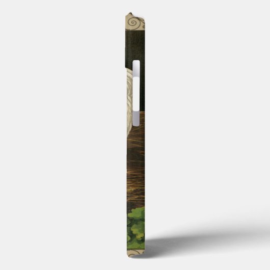 白いボーダーが付いている鶏小屋の外のオンドリ及び雌鶏 Case-Mate iPhoneケース (裏面 / 左)