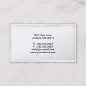 白いボーダーモノグラムのフィルムの編集者の名刺 名刺 (裏面)