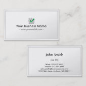 白いボーダー家の点検名刺 名刺 (正面/裏面)