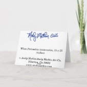 白いポインセチアの挨拶状 シーズンカード (裏面)