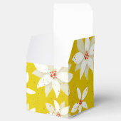 白いポインセチア 赤いアクセント 輝く金色の黄色 フェイバーボックス (オープン)