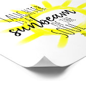 白いポスお洒落ターに笑い引用文黄色 ポスター (角)