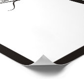 白いポスターの黒い木 ポスター (角)