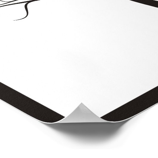 白いポスターの黒い木 ポスター (角)