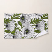 白いポピー バスタオルセット (ハンドタオル)