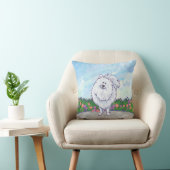 白いポメラニア犬のギフト及び付属品 クッション (椅子)